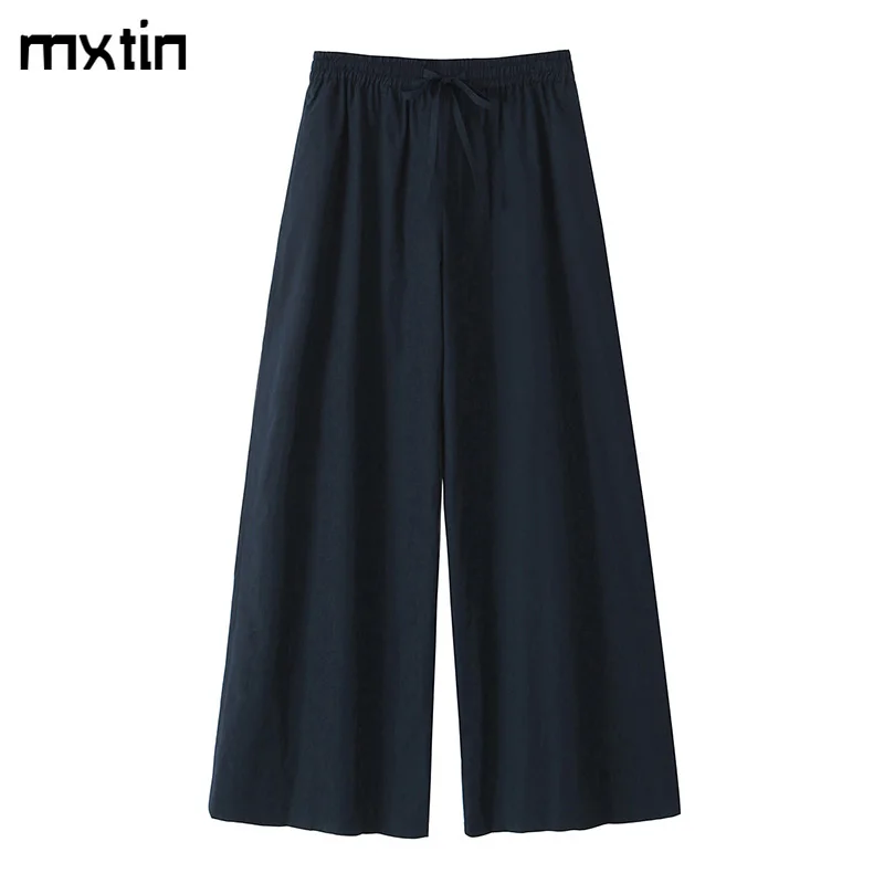 

Women's Autumn Wide Leg Pants Vintage Black Loose High Waist Office Lady Korean Style Female Casual Harajuku Trousers Clothing