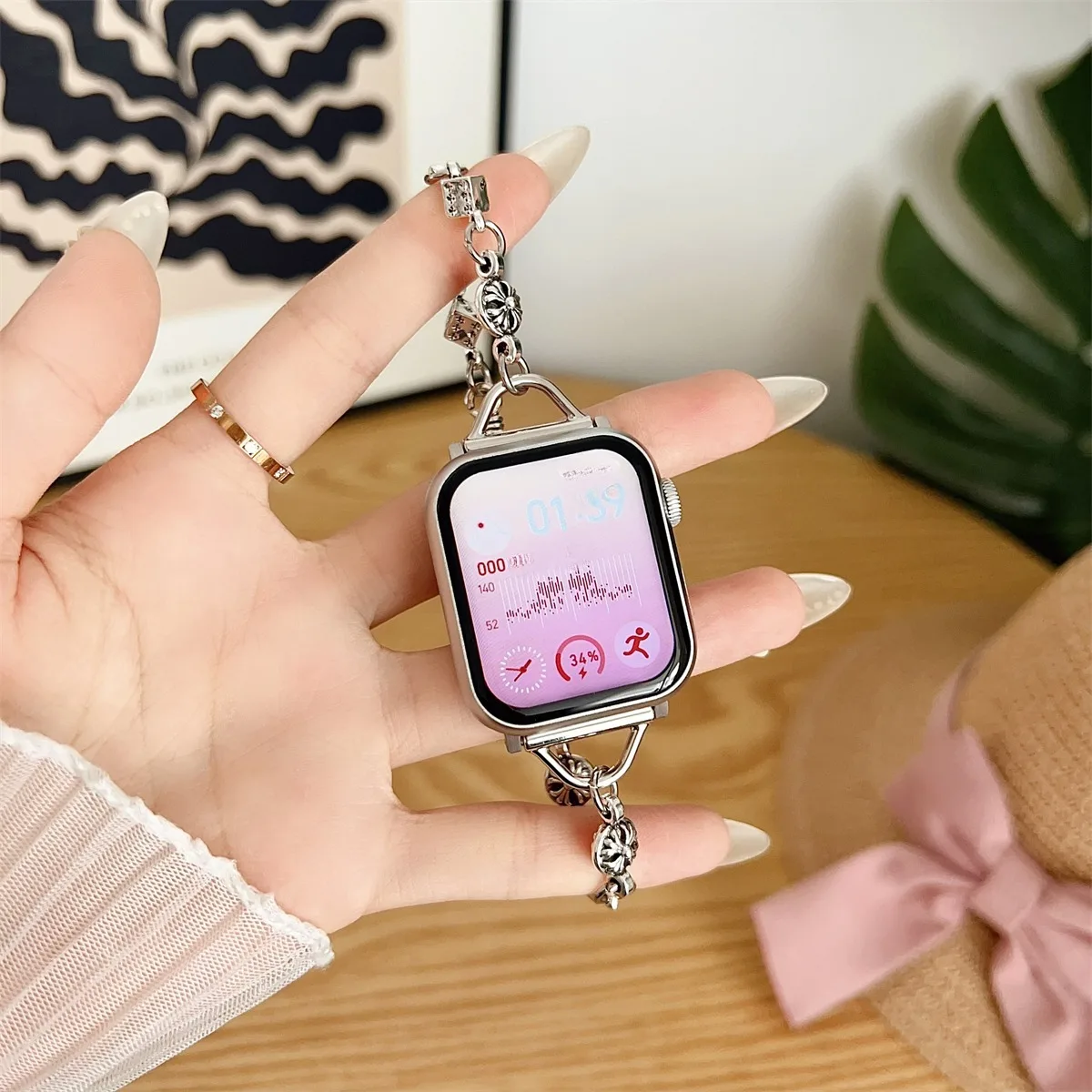 Watch Band For iWatch 42/44/45/46/49mm 38/40/41mm Metal Fashion Watch Strap For Watch Series Ultra2 Series 10/9/8/7/6/5/4/3/2/1_voghion.com