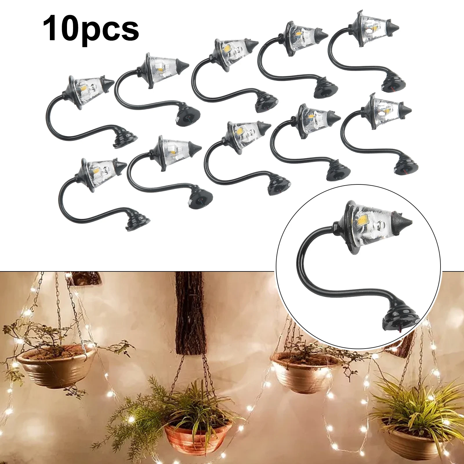 10 Lights 1:87 H0 Landscape Scale Wall Lamp Outdoor Street 1 Lamp Suitable For Model Train Architectural Decoration Oil Sha