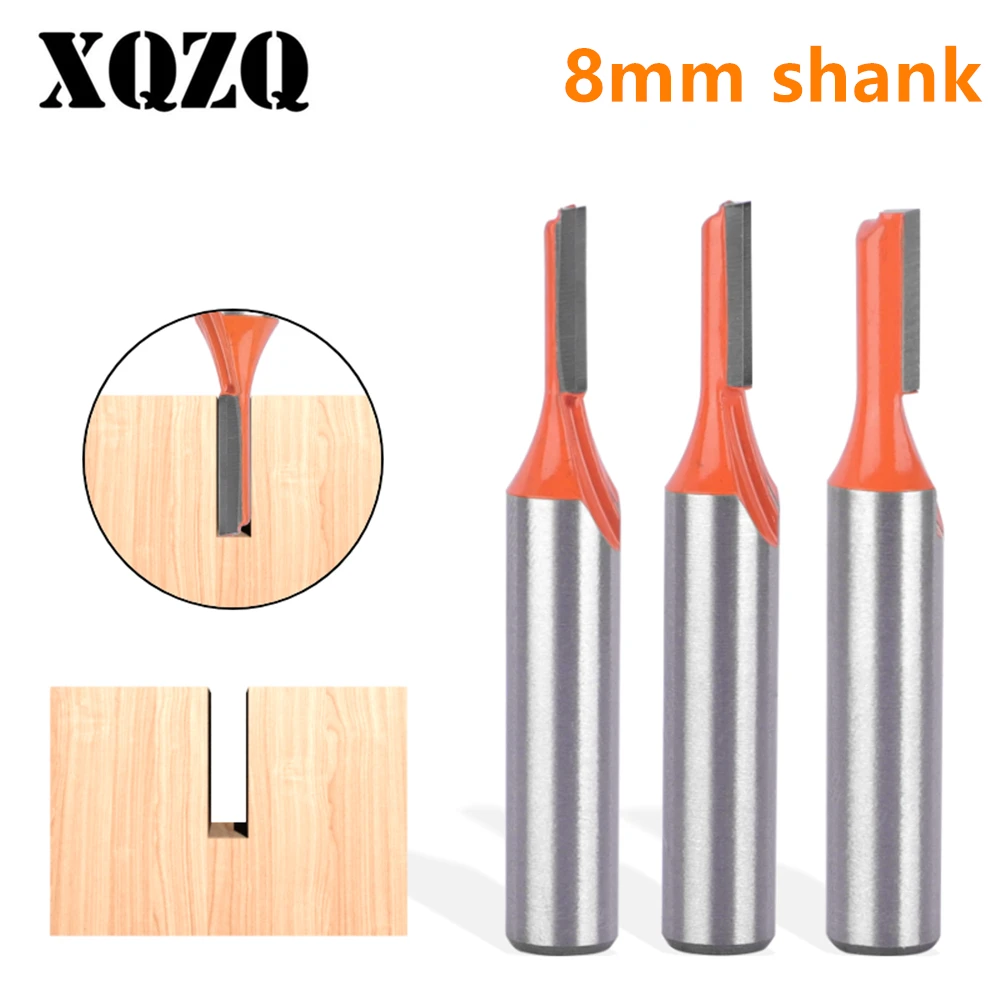 

8mm Shank Straight Bit Router Bit Woodworking Milling Cutter for Wood Bit Face Mill Carbide Cutter End Mill Tools