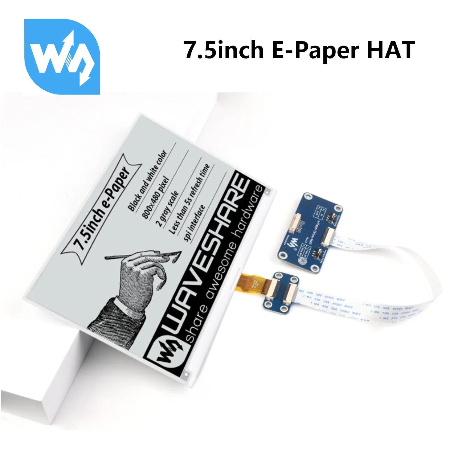   7.5 ġ   HAT 800  480  ũ HAT ÷ SPI ̽, Ƶ̳ STM32  , 