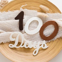 0-10 Digital Milestones Newborn Baby Milestone Wool Felt Digital Milestone Card Baby Newborn Photo Accessories Photography Gifts 3