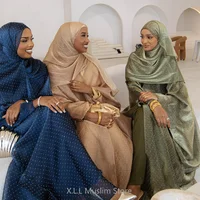 Abayaa musulman Abaya dubaï luxe Kebaya caftan turquie glace fleur rides strass élégant Cardigan Robe musulmans femme vêtements 1