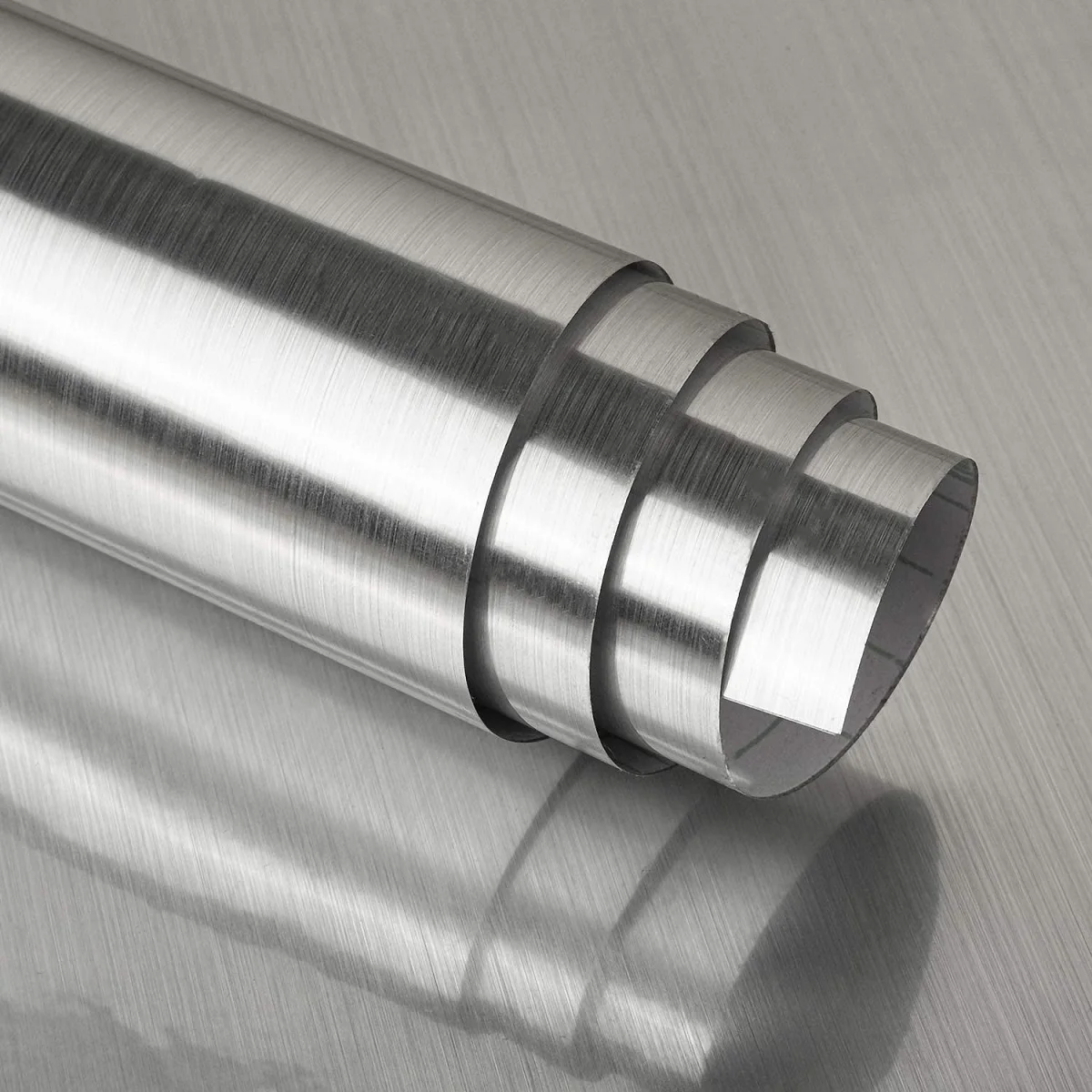 

Self Adhesive Silver Metal Wallpaper Peel and Stick Waterproof Stainless Steel Wallpaper for Kitchen Cabinet Refrigerator