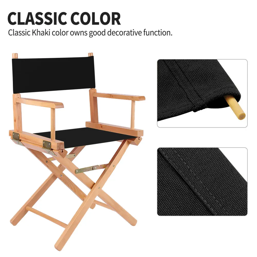 Replacement Canvas Directors Chairs Cover Stool Protector Chairs Canvas Covers Simple Solid Seat Covers Set Outdoor Yard Garden