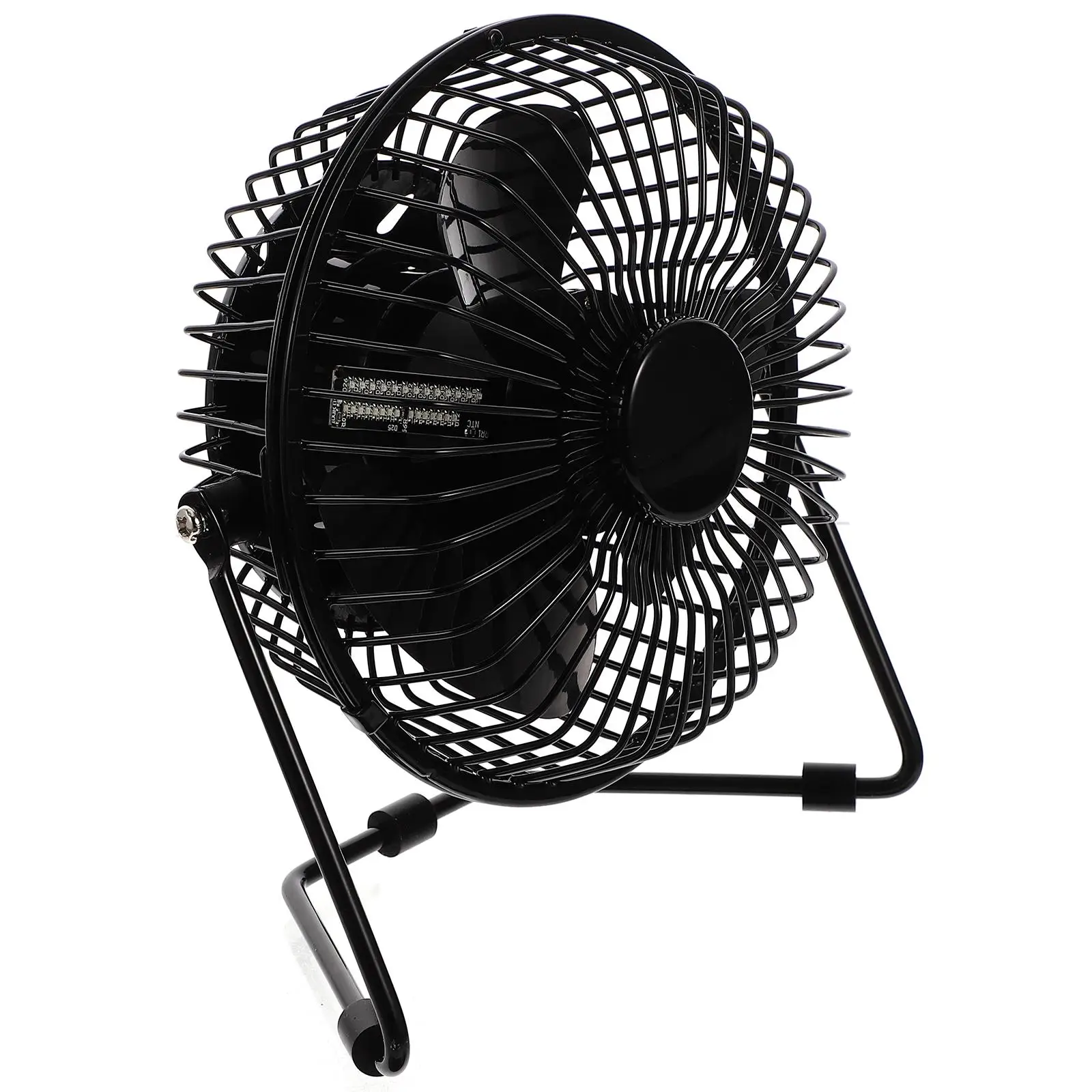 Portable Mini Fan Temperature Display Usb Clock Fan Led Cooling Computer Peripherals Electronics Gadgets Travel Accessories