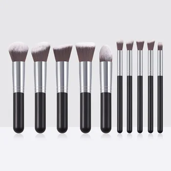 Set di pennelli per trucco Minin da 10 pezzi, strumenti per il trucco del viso, strumenti per il trucco, per donne, bellezza, fondotinta professionale, fard, ombretto