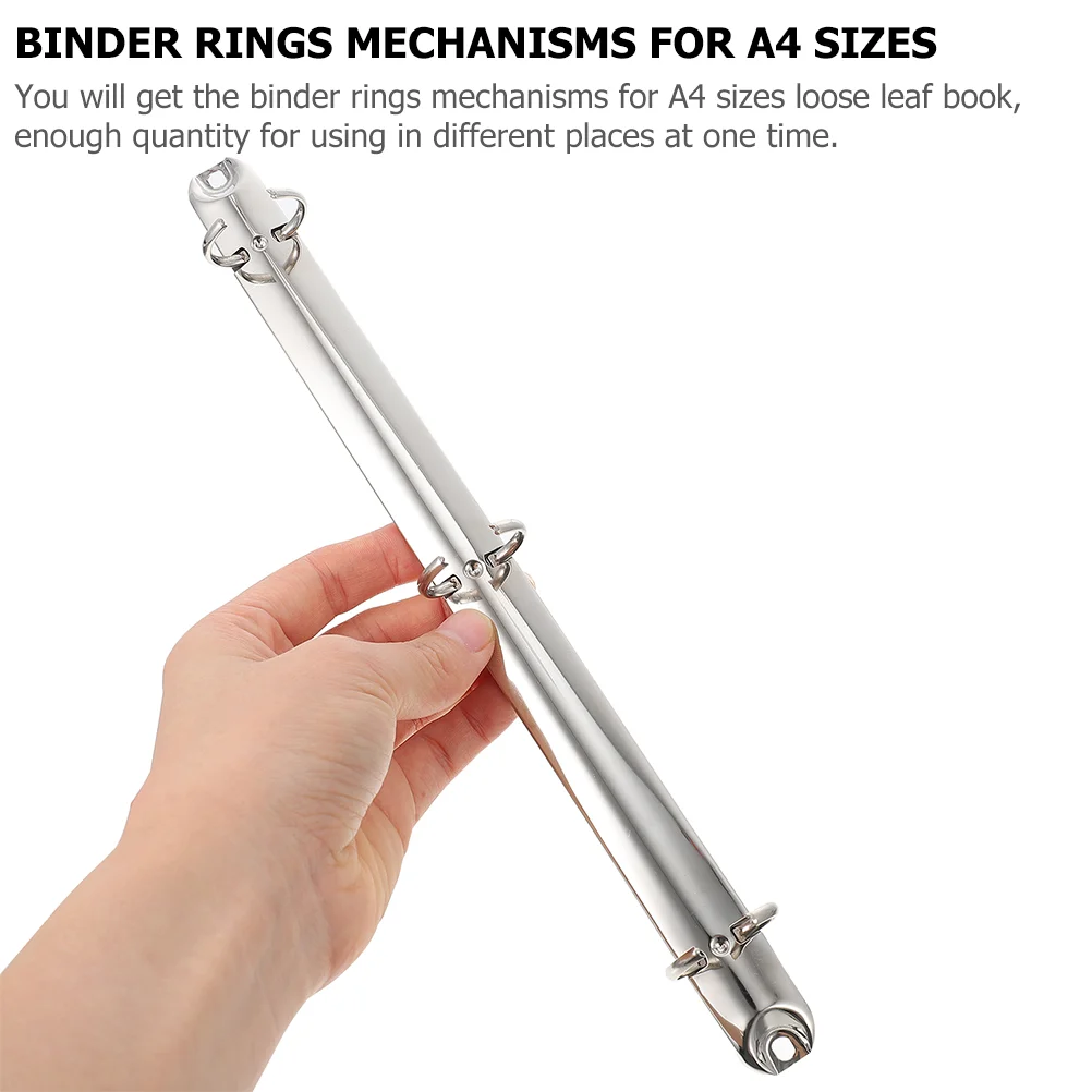 A4 Metal Loose Leaf Binder Rings Iron Binders Notebook Binder Ring Clip Planner Folder Spine Combs Office Binding Supplies 2 Pcs
