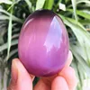 Natural crystal Purple opal egg shaped specimen gem crystal healing reiki natural gem egg +base 2