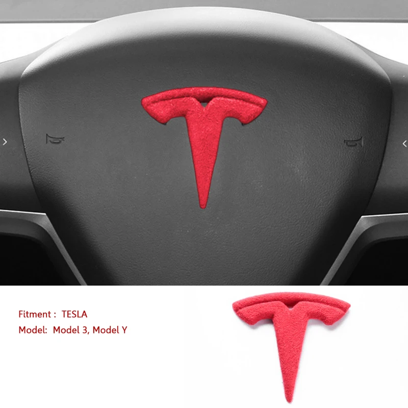 Für Tesla Modell 3, Modell Y 2018 2019 2020 2021 2022 Alcantara Lenkrad  Mantel Abdeckung Schwarz, rot Farbe - AliExpress