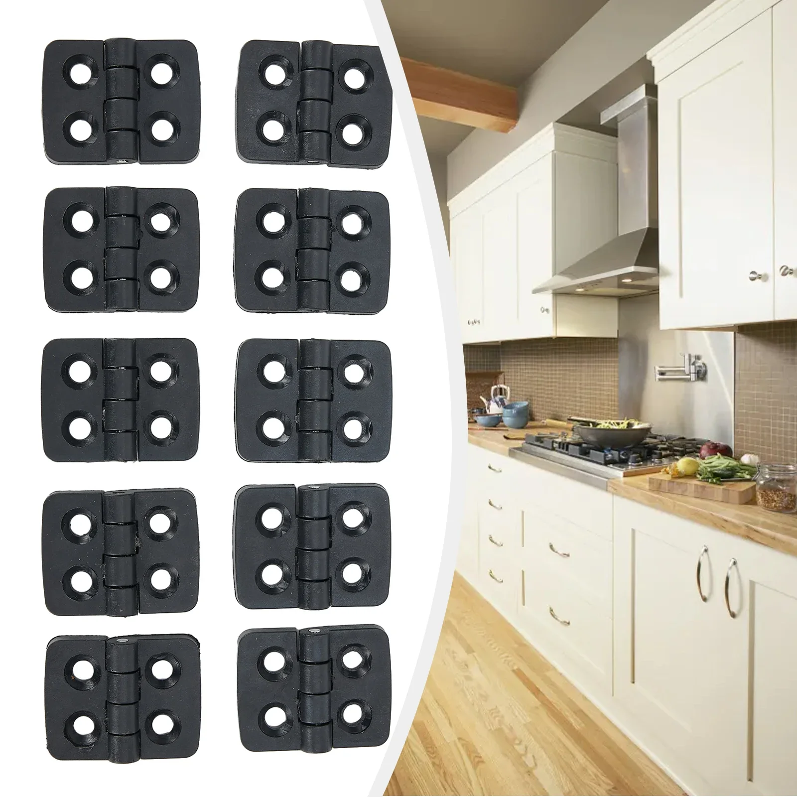 Nylon Hinges 10pcs Door Hinges Plastic Butt Window Hinges For Electric Box Cabinet Industrial Box Bearing Hinge Binder Home Hardware