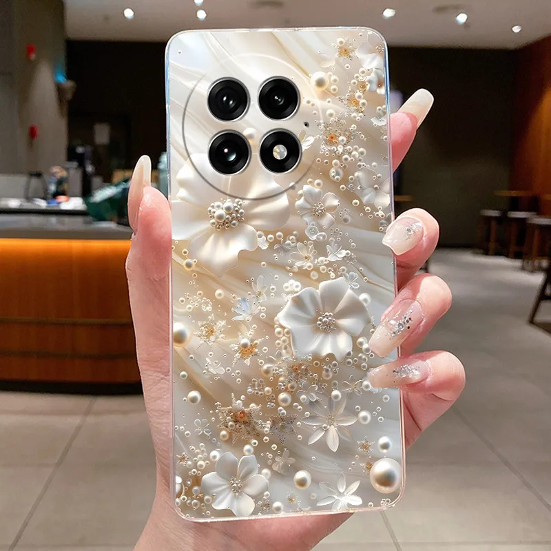 Floral Butterfly Soft Silicone Transparent Phone Case Cover