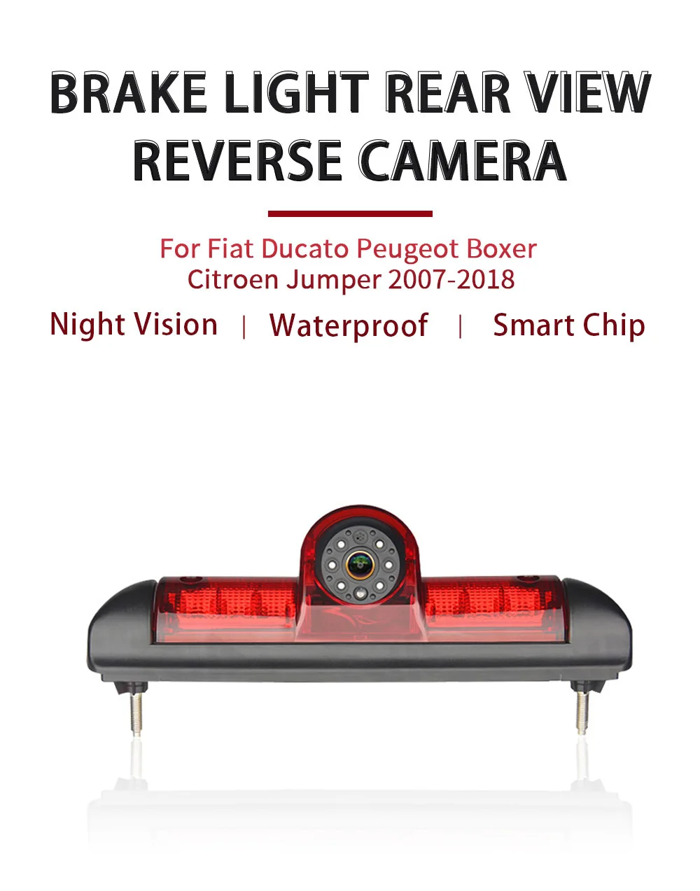 Description Picture 5 of itemAHD 1080P Car Brake Light Rear View Reverse Camera For Fiat Ducato Peugeot Boxer Citroen Jumper 2007-2018 Parking Backup Camera