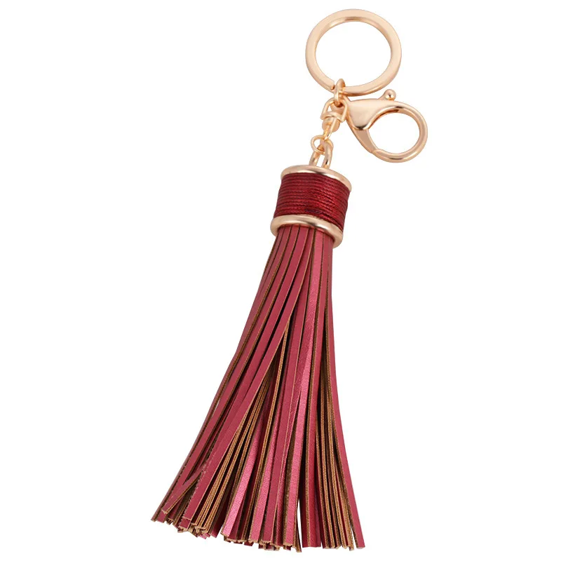 Keychain Tassels in Burgundy