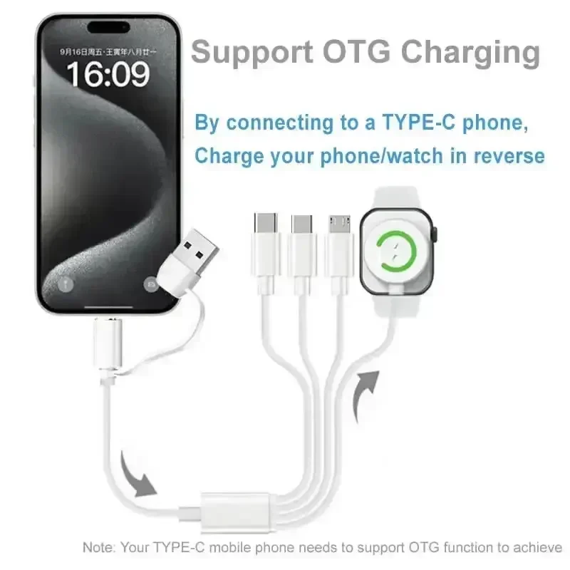 Multi Charging Cable for Watch and Phone with Fast Charging