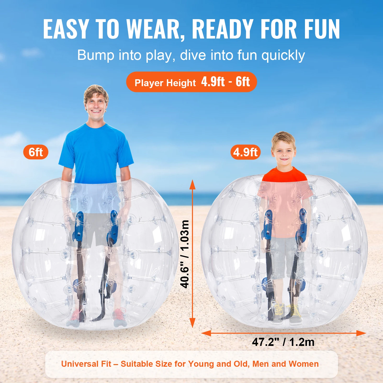 Inflatable PVC Bumper Balls for Teen and Adult Fun