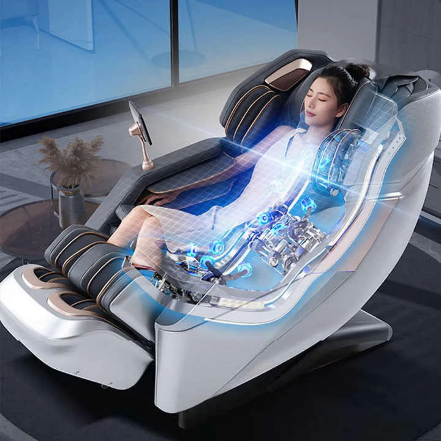 3-year warranty Massage Chair Full Body 4d Zero Gravity Shiatsu Heating Thai Stretching Massage Chair with Bluetooth Music