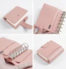 Moterm New Arrival Elite Pocket A7 Rings Planner Cover Pebbled Grain Leather Binder Organizer Notebook Journal with 25mm rings 3