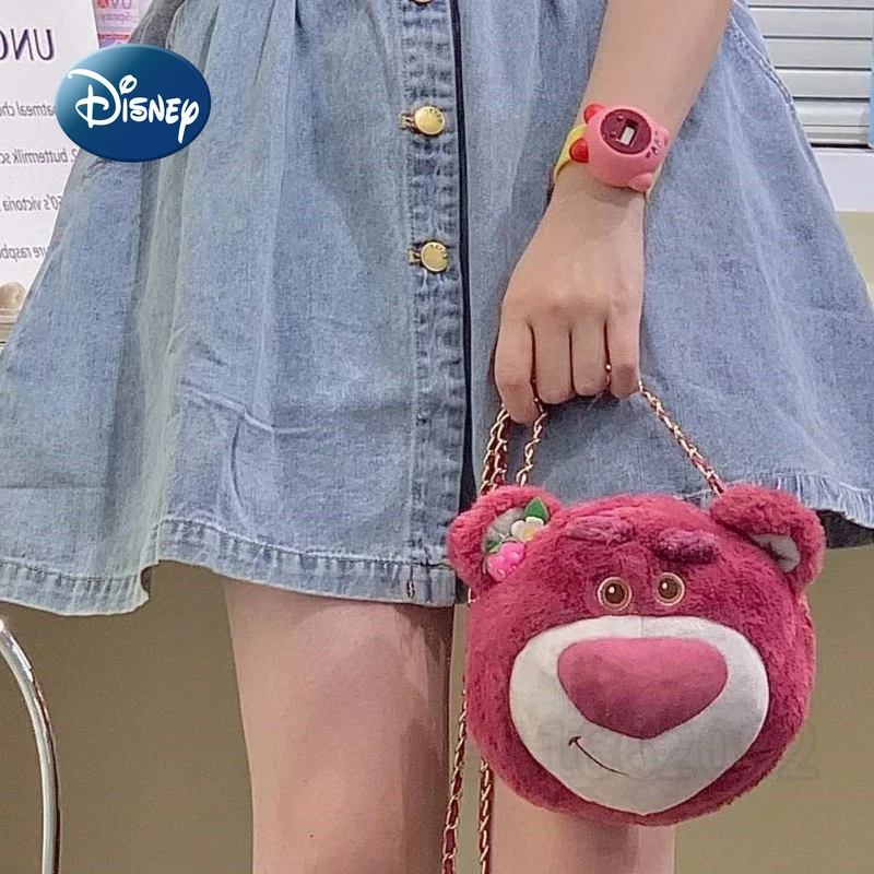 Disney Winnie The Pooh New Plush Bag Cartoon Cute Girl Plush Shoulder Bag Luxury Brand Fashion Girl Crossbody Bag Birthday Gift