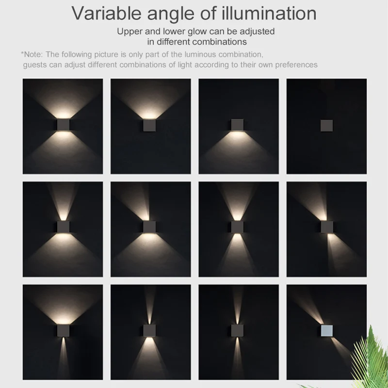 LED Wall Lamps 7W Cold White Warm White Waterproof Outdoor Interior Modern Nordic Square Wall Lights For Indoor Garden Corridors