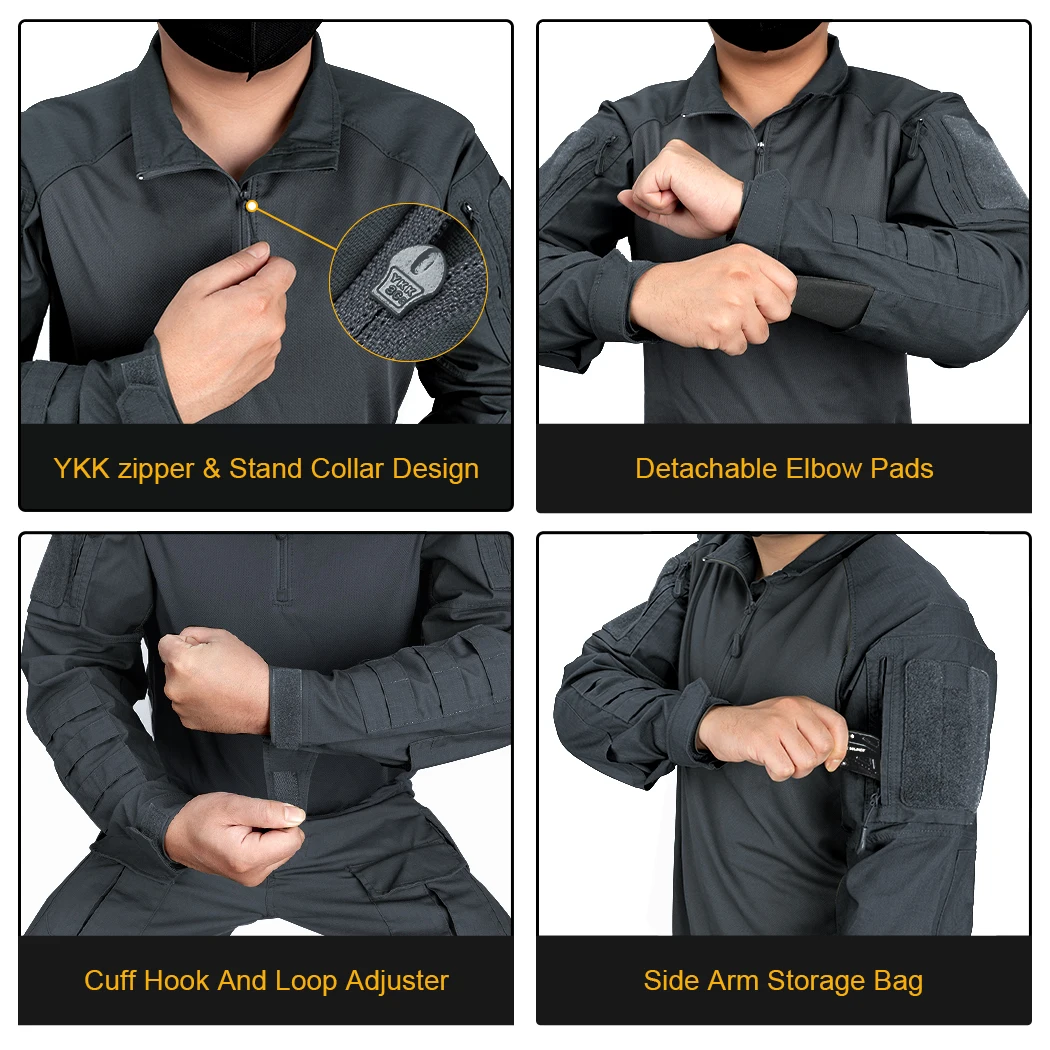 IDOGEAR UFS Tactical Shirt BDU Combat Clothes With Elbow