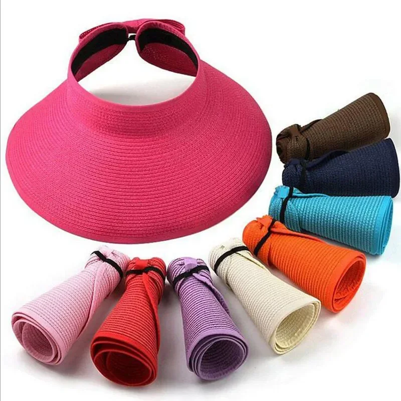 

Women's Summer Sunshade Hat Foldable Beach Outing Straw Big Brim Hat Women's Sunshade Duck Tongue Hat