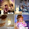 LED Night light Silicone Rabbit Touch Sensor lamp Cute Animal Light Bedroom Decor Gift for Kid Baby Child Table Lamp Home Decor 4