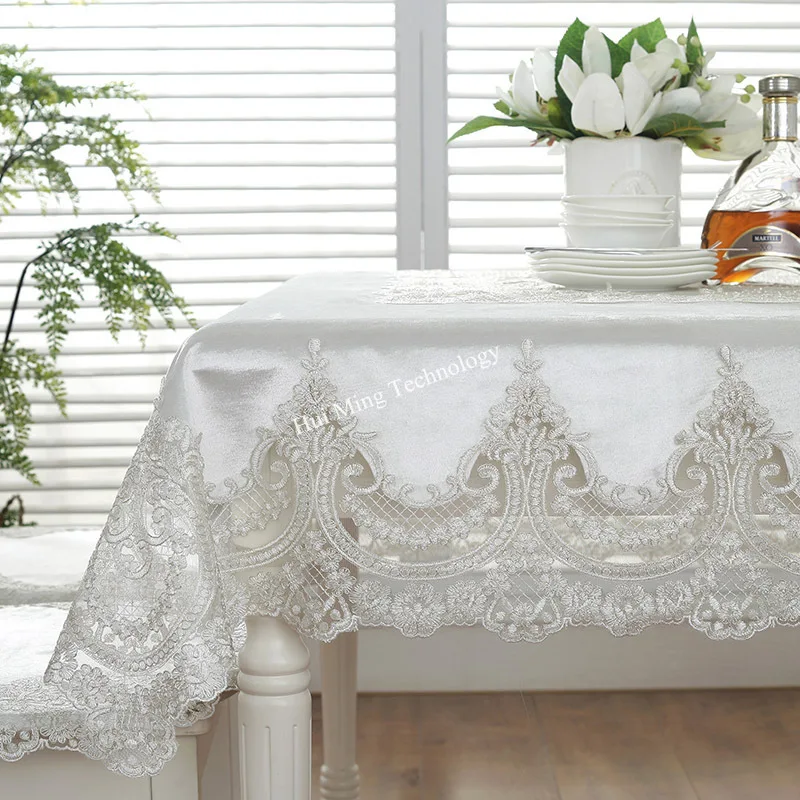 Tablecloth-Champagne-Europe-Luxury-Gold-Velvet-Embroidered-Table-Dining ...