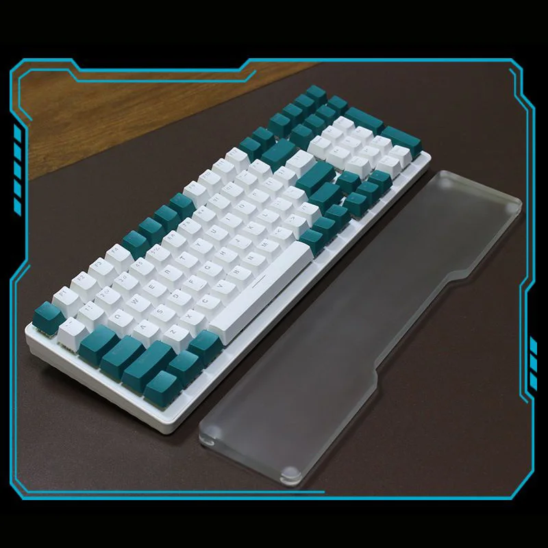 Descanso de Pulso do Teclado Acrílico Pad Pad Gamer Mão Resto E-sports Escritório Rgb Mecânica 61 68 87 98 104 Chaves - Imagem 6