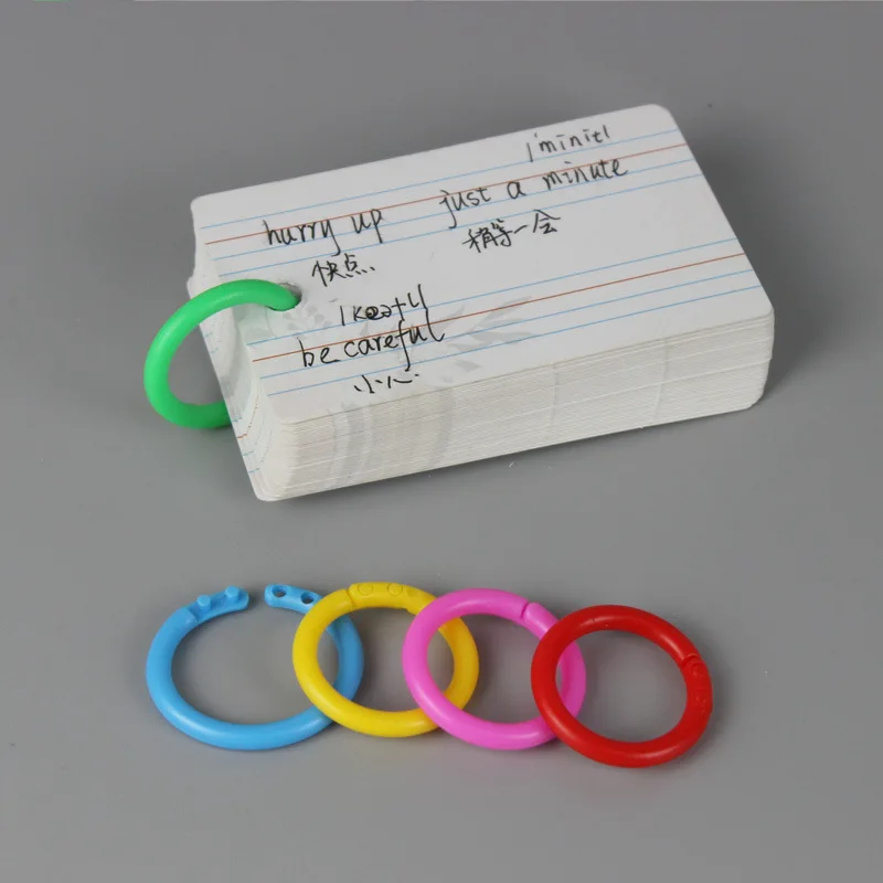 Loose-leaf Binder Ring Hole Puncher Buckle Ring Notebook Binder Plastic For Notebooks Office Asseccories 50pcs, plastic binding rings,notebook accessories,book binding supplies