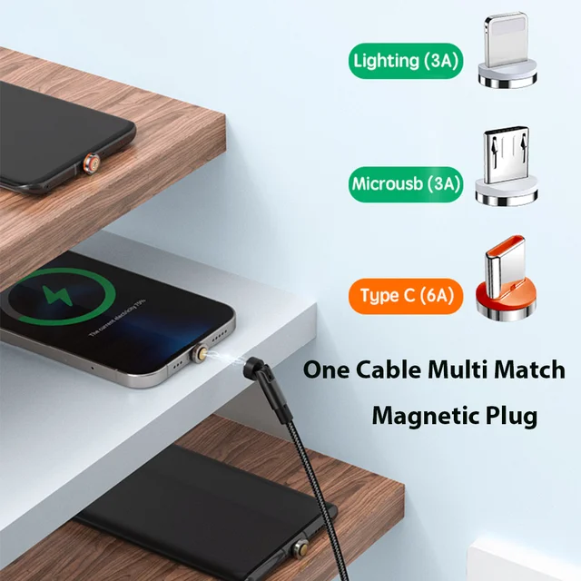45239-bc55f8.jpg Cable magnétique 6A Charge Super rapide USB Type C pour Huawei Honor 3A 18W
