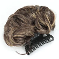 Pince à griffes sur cheveux en désordre, postiche synthétique ondulée, Chignon Donut Updo, Extensions capillaires pour femmes et filles 5