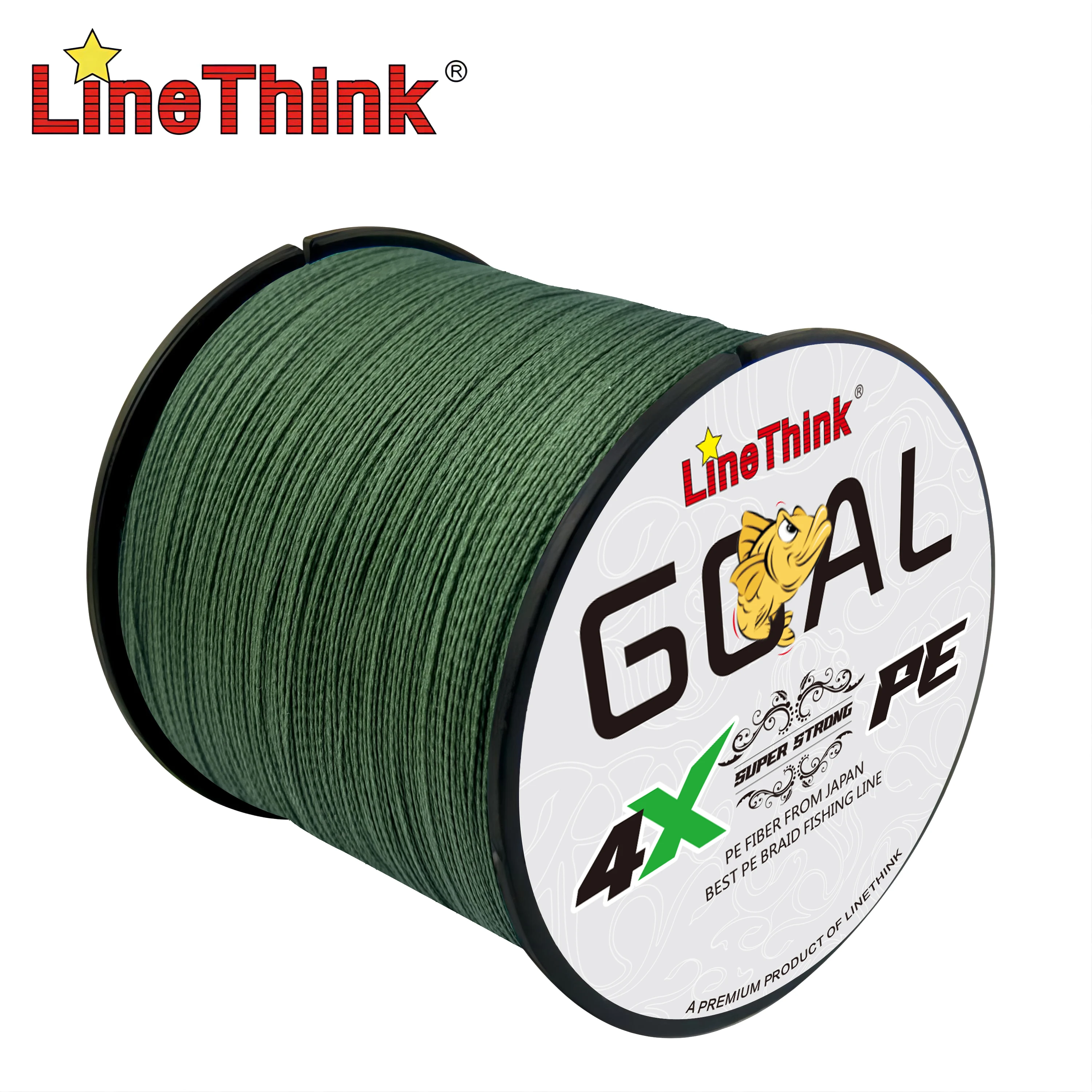 Ligne tressée PE 4 brins LineThink GOAL 300m/500m pour pêche en mer - Multifilament durable