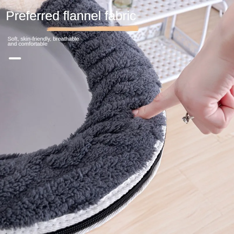 Autumn Winter home toilet seat covers warmer WC cushion closestool case sets pad universal thickening warm soft potty Cape mat 3