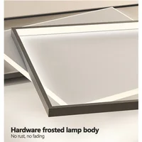 Lumière de chambre carrée ultra-mince, design d'art minimaliste moderne, haut de gamme, lumière de chambre européenne, luxe créatif 6