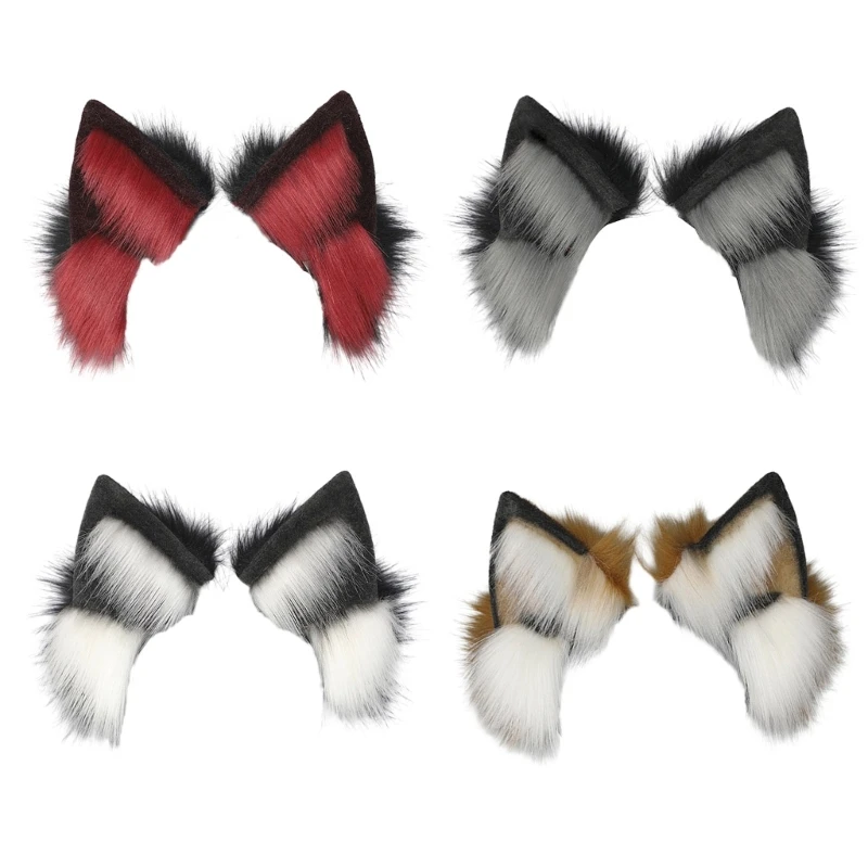 COSPLAY Kätzchenohren Tierohren Stirnband Pelziges Kätzchen Karnevalsparty Handgefertigtes pelziges Partykostüm Biest – Detail 6