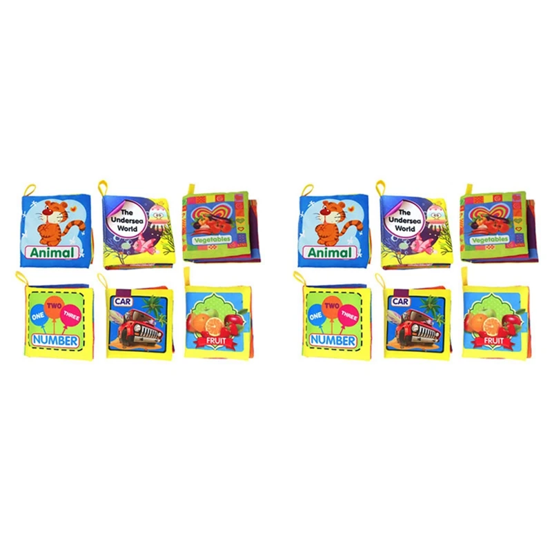 

2023 Hot-12Pcs познавательные мягкие тканевые книги для новорожденных детей