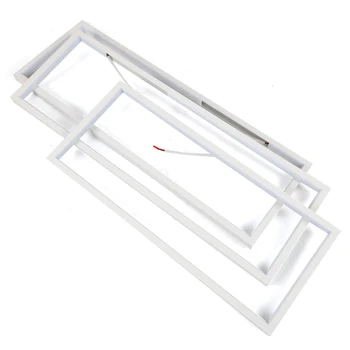 Modern LED Ceiling Light Acrylic White Rectangular Ceiling Light for Living Room Bedroom Dining Room Modern Geometric LED Light 3