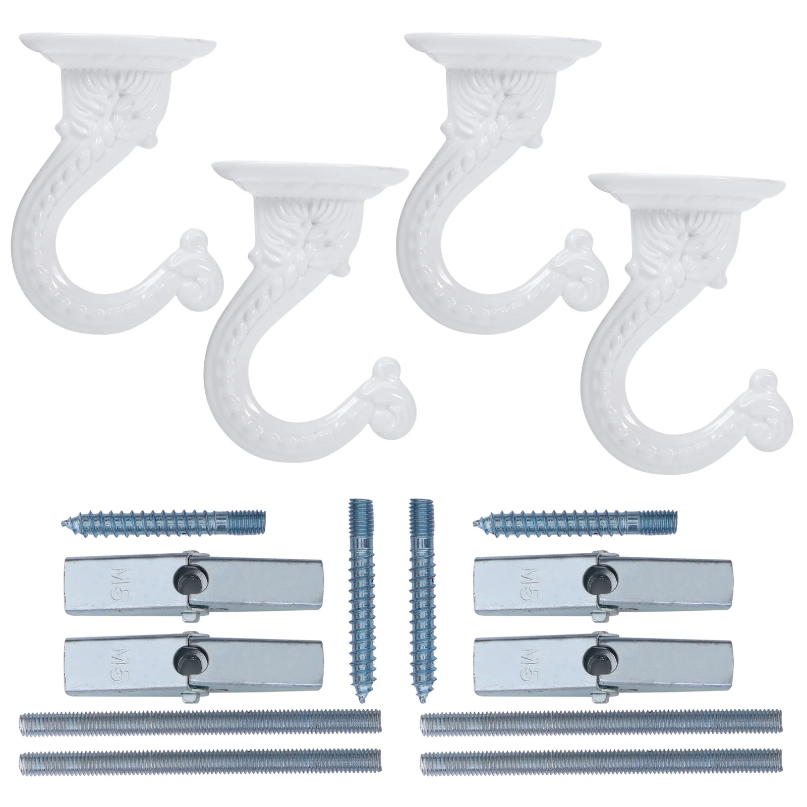 

4 Sets Orchid Hook Hangers for Plants Outdoor Ceiling Lantern Wall Mount Zinc Alloy Hanging Swag Fixing