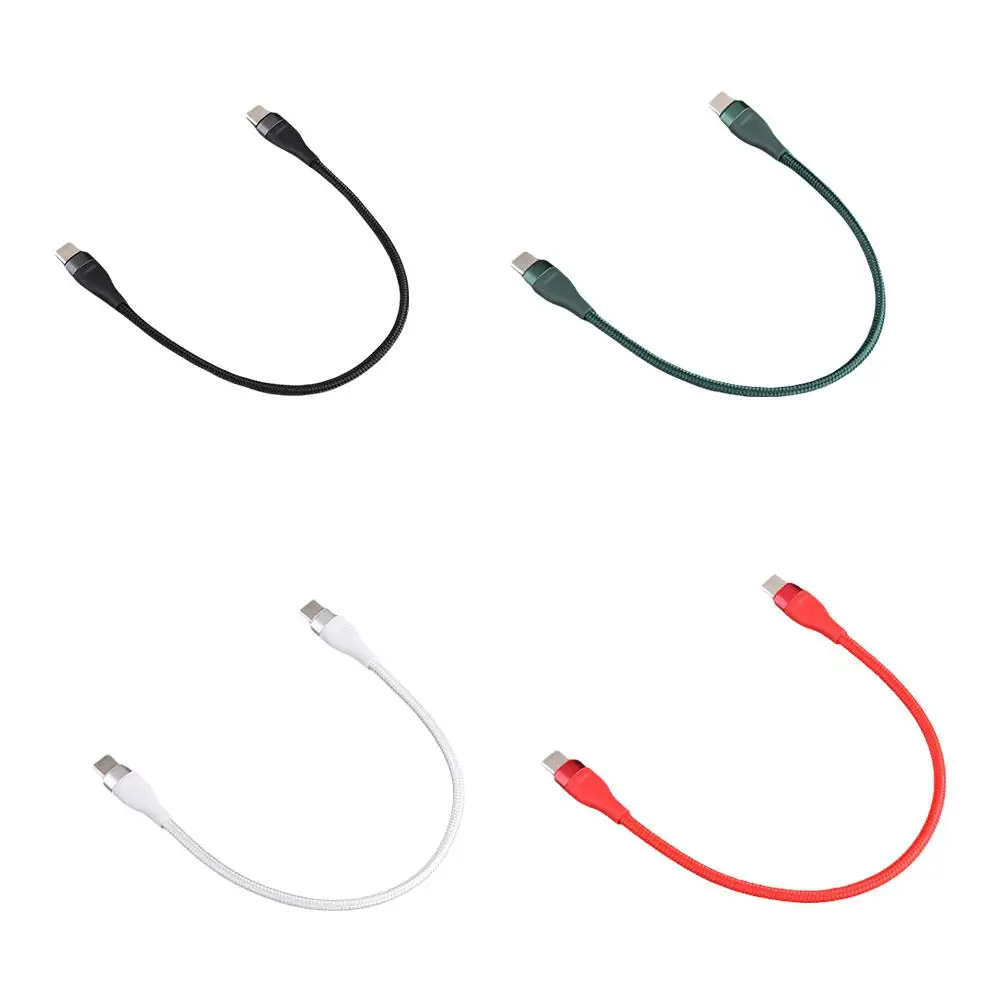 짧은 타입 C 케이블 USB C 수-수 고속 충전 케이블, 고속 충전 데이터 케이블, 25cm, 66W