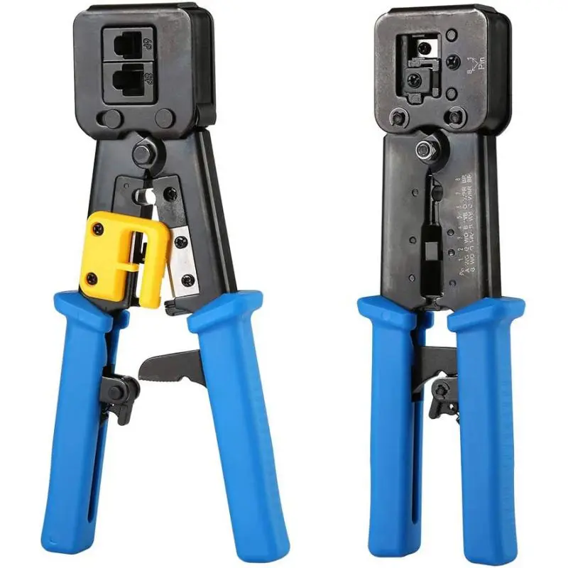Linkwylan-passthrough Crimper Network Tool Stripper Cabo Pressionando Clamp Tongs Clip Multifunction Rj45 Rj12 Cat5 Cat6 8p8c - Imagem 6
