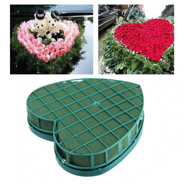 Heart Shape Floral Foam Flower Foam Blocks for Wedding Car Decoration DIY  Heart Fresh Floral Foam Garland Base Oasis Arrangement - AliExpress