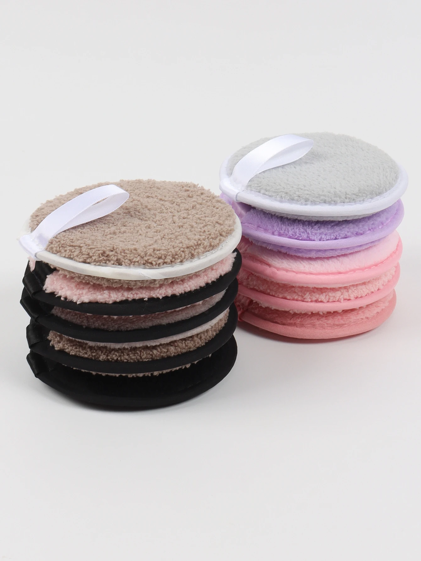 Face Wash Puff 5-10-20 Pack Reusable Double-Sided Round Design