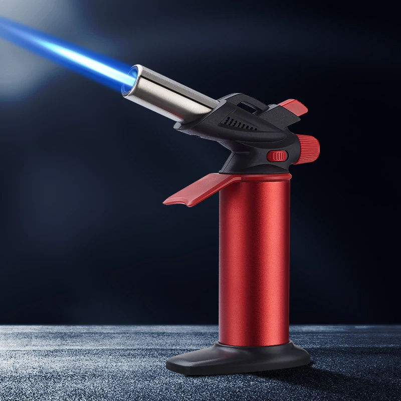 Windproof Blue Flame Jet Torch Lighter – Refillable Butane Metal Design for Outdoor and Kitchen Use
