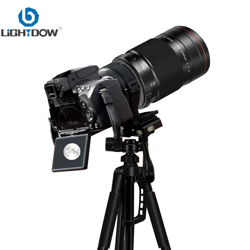 Lightdow Mirror Lens Telephoto Lens 500mm Manual Focus