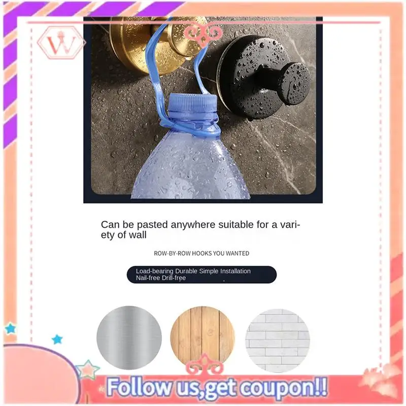 Upgraded Stainless Steel Suction Cup Clothes Hook Kitchen Bathroom Towel Hook Punch-Free Bathroom Seamless Suction Cup
