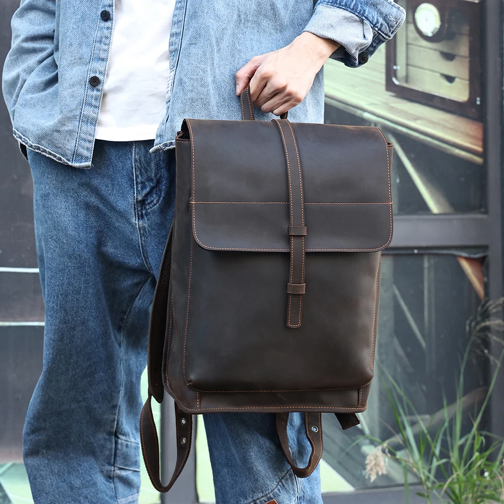 Рисунок 5 - Вместительный рюкзак из натуральной кожи для мужчин