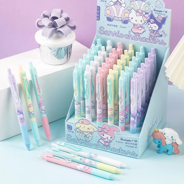 School Office Supplies Stationery  Hello Kitty Pens Wholesale - Sanrio  Neutral Pens - Aliexpress