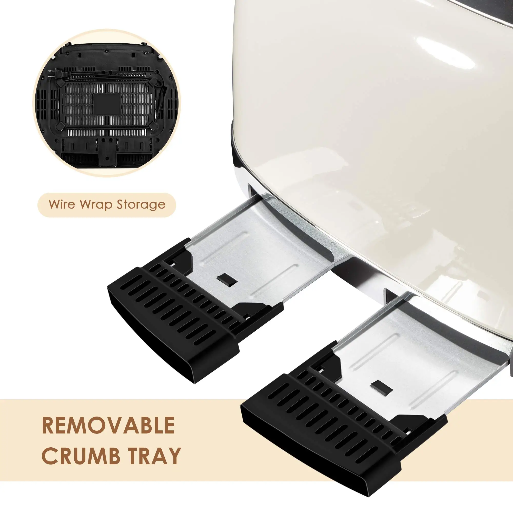 4 Slice Wide Slot Bread Toaster Good Motor To Bake Evenly Reheat 7 Level Shade Toaster 6