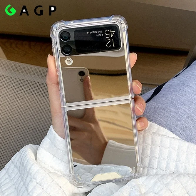 Make Up Mirror for Samsung Z Flip 3 4 5 Case Luxury Shockproof for Samsung  Galaxy Z Flip 4 3 5 Z3 Z4 Flip4 Flip3 Slim Hard Cover
